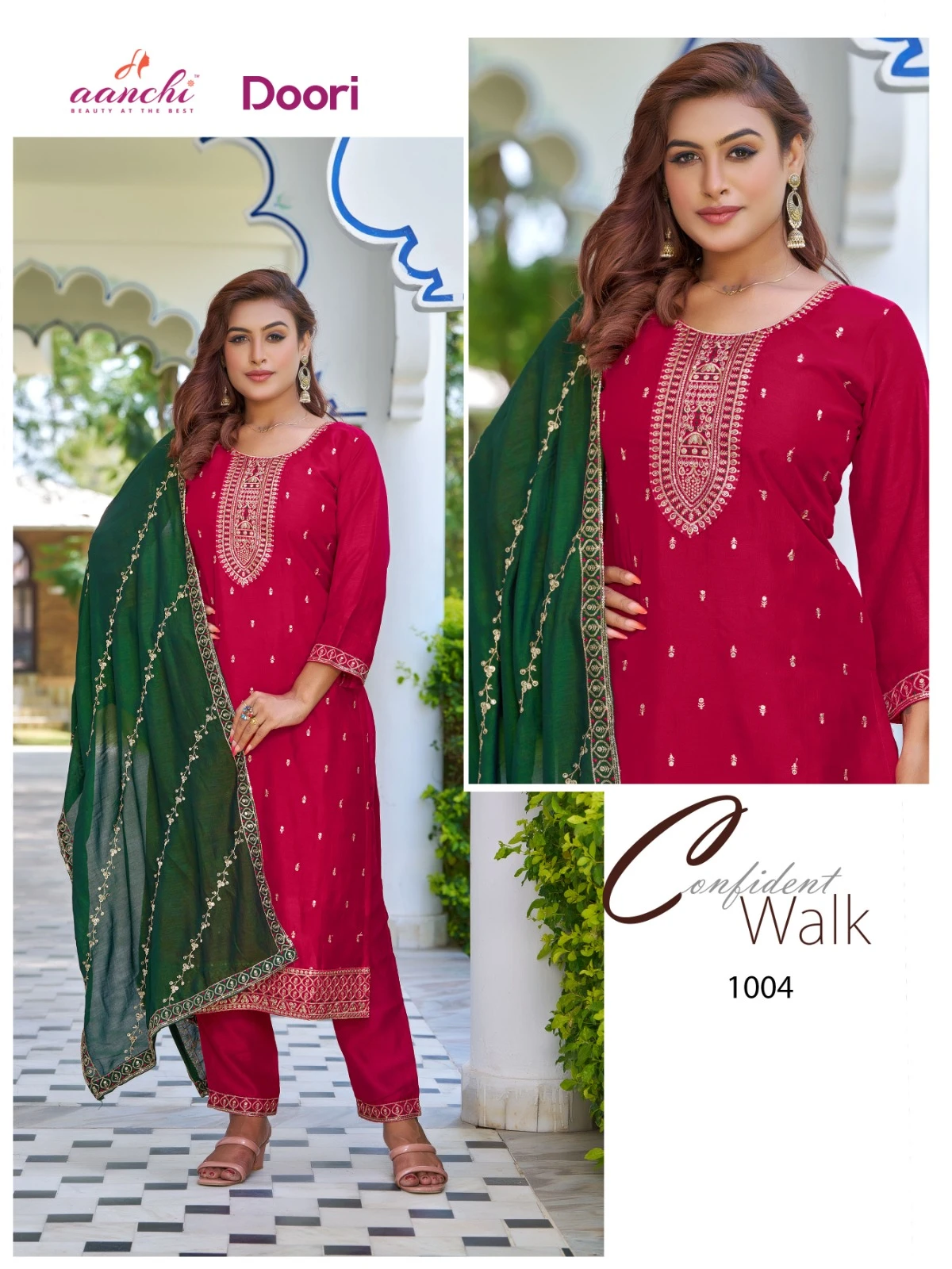 Aanchi Doori Vichitra Wholesale Readymade Salwar Suit Catalog — Wholesale Salwar Suits, Aanchi wholesale from Surat - Gallery Image 2